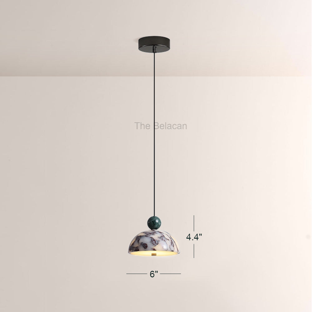 Vitrella Dome-Shaped Marble Pendant - thebelacan