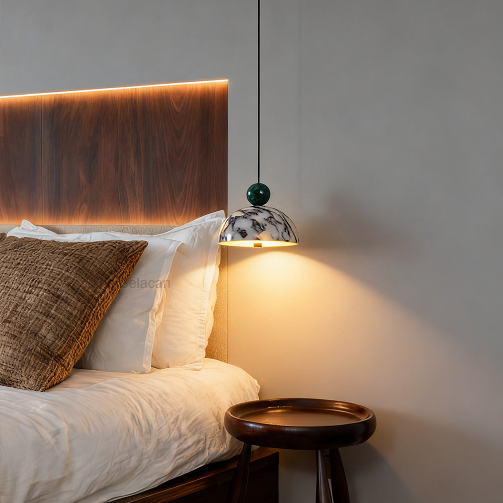 Vitrella Dome-Shaped Marble Pendant - thebelacan