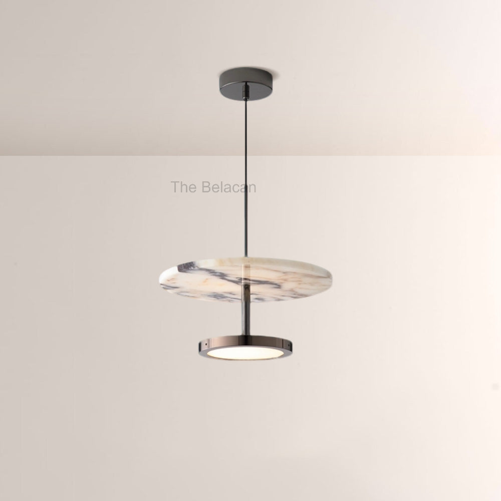 Vitrella Double-Disc Marble Pendant - thebelacan