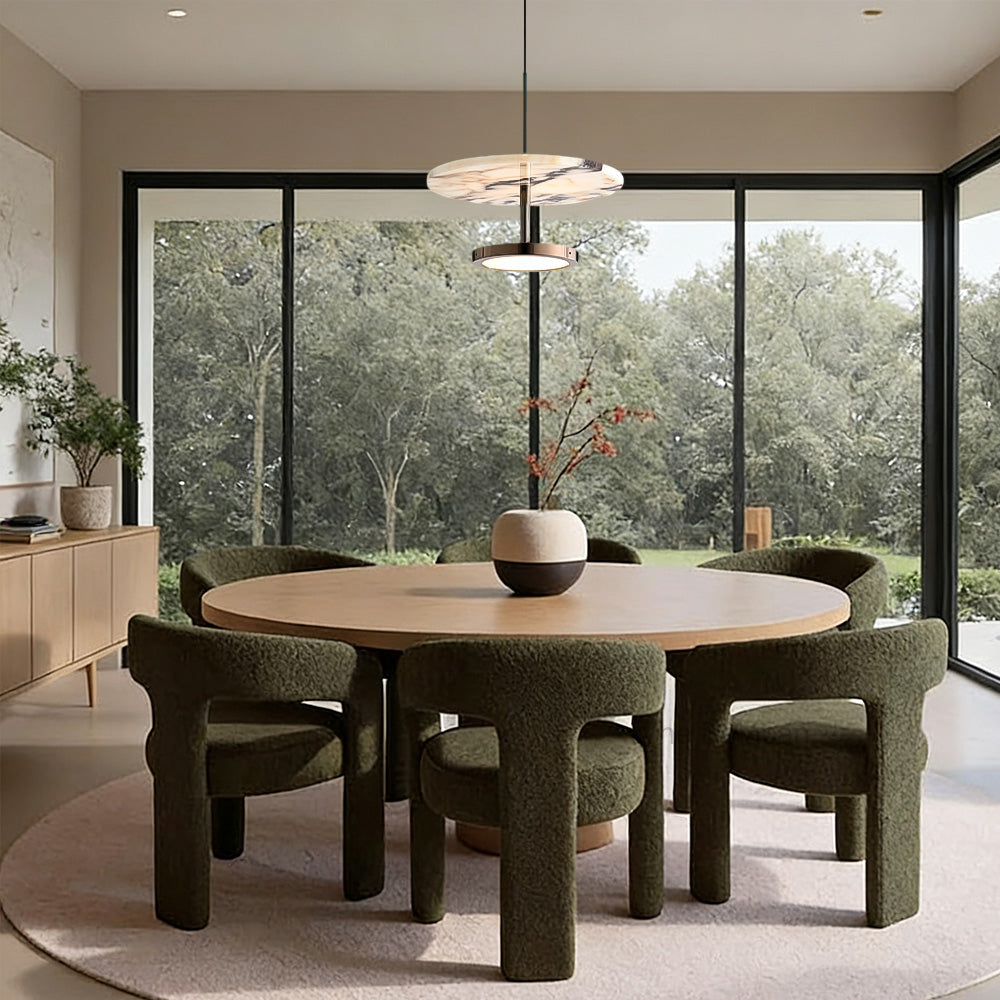 Vitrella Double-Disc Marble Pendant - thebelacan