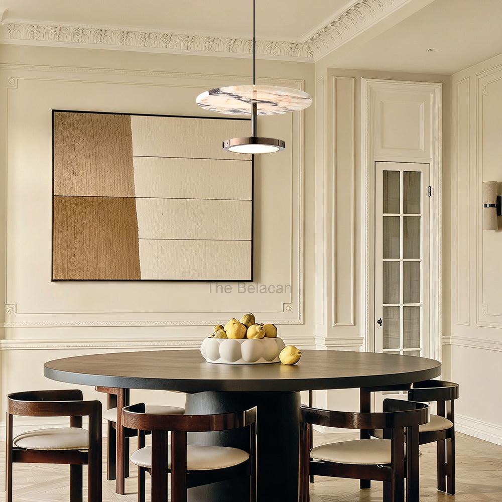 Vitrella Double-Disc Marble Pendant - thebelacan