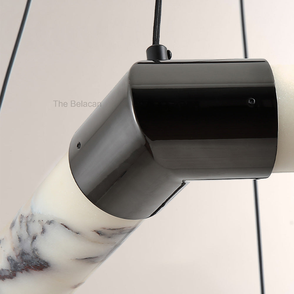 Vitrella Hexagonal Marble Chandelier - thebelacan