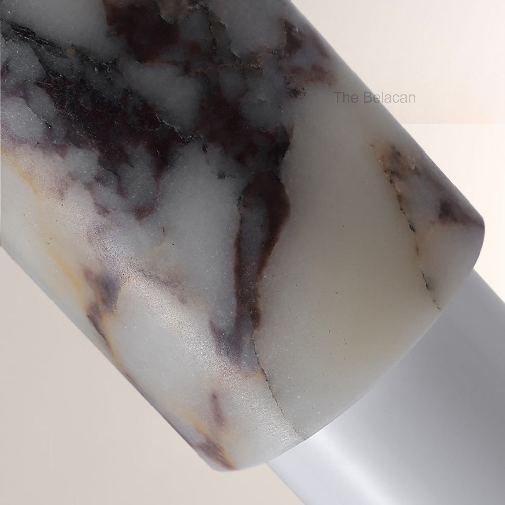 Vitrella Layered Marble Cylinder Pendant - thebelacan