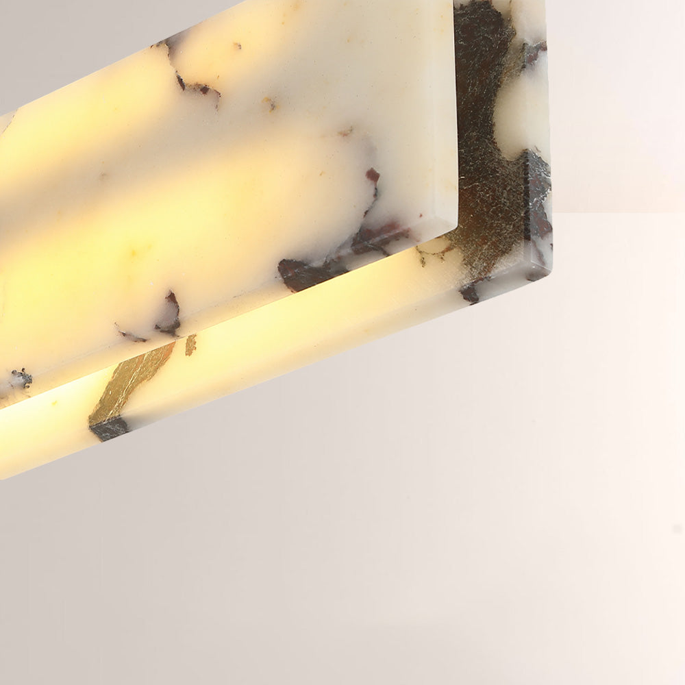 Vitrella Linear Marble-Effect Chandelier - thebelacan