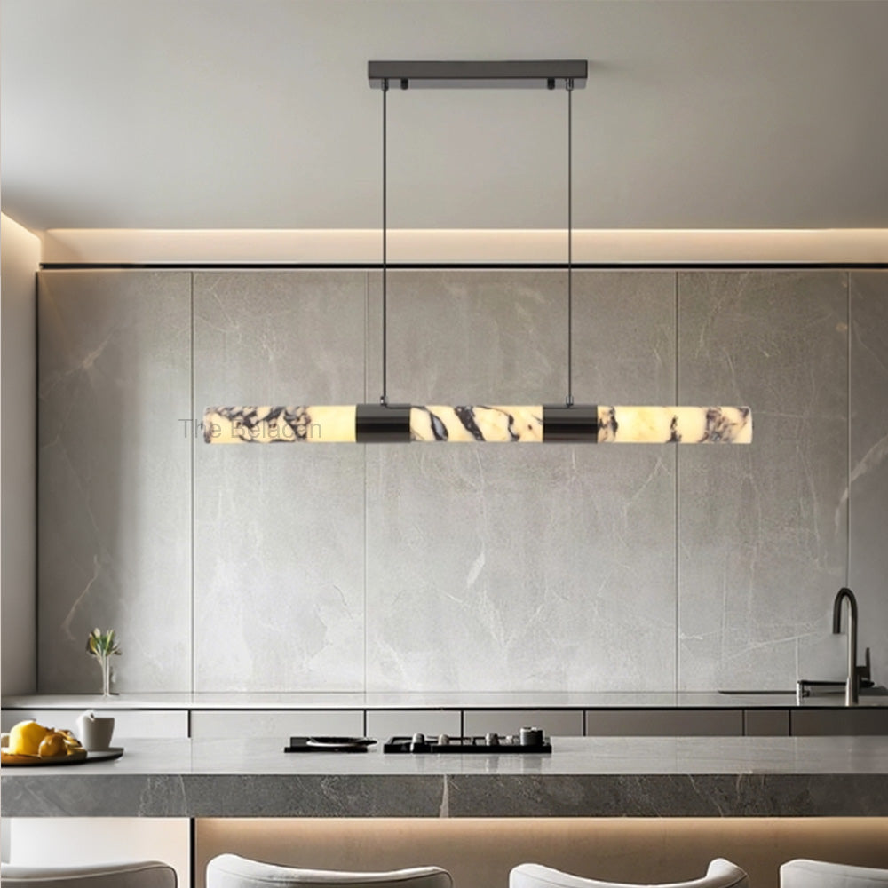 Vitrella Linear Marble Chandelier - thebelacan