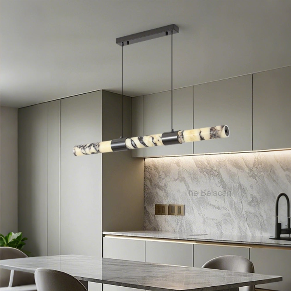 Vitrella Linear Marble Chandelier - thebelacan