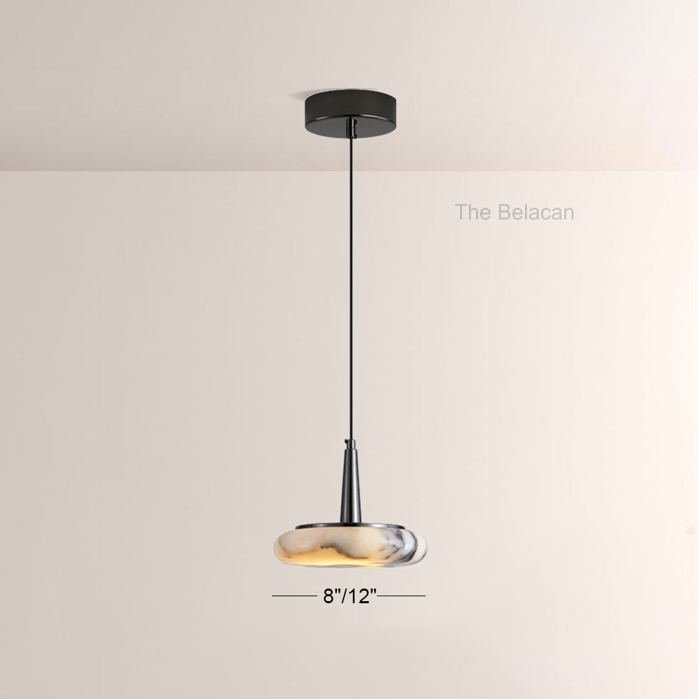 Vitrella Low-Profile Disc Marble Pendant - thebelacan