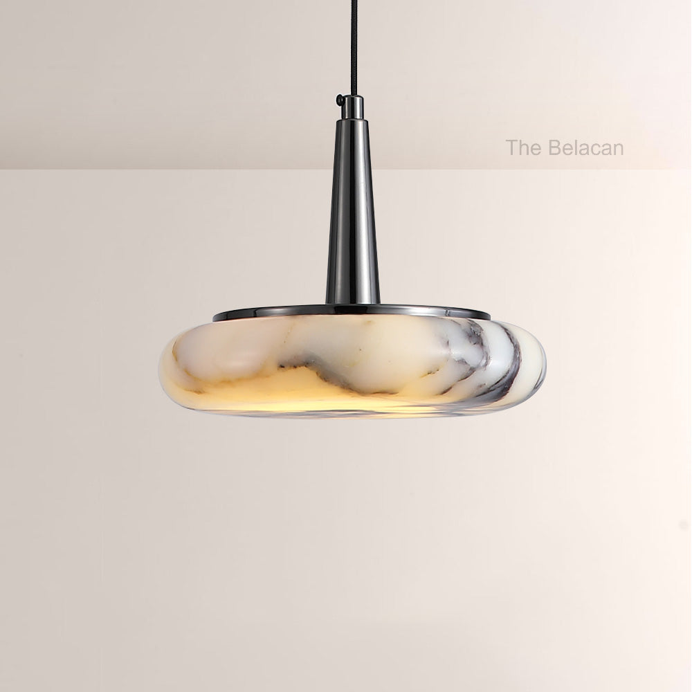 Vitrella Low-Profile Disc Marble Pendant - thebelacan