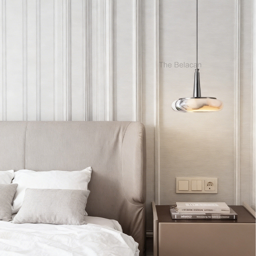 Vitrella Low-Profile Disc Marble Pendant - thebelacan