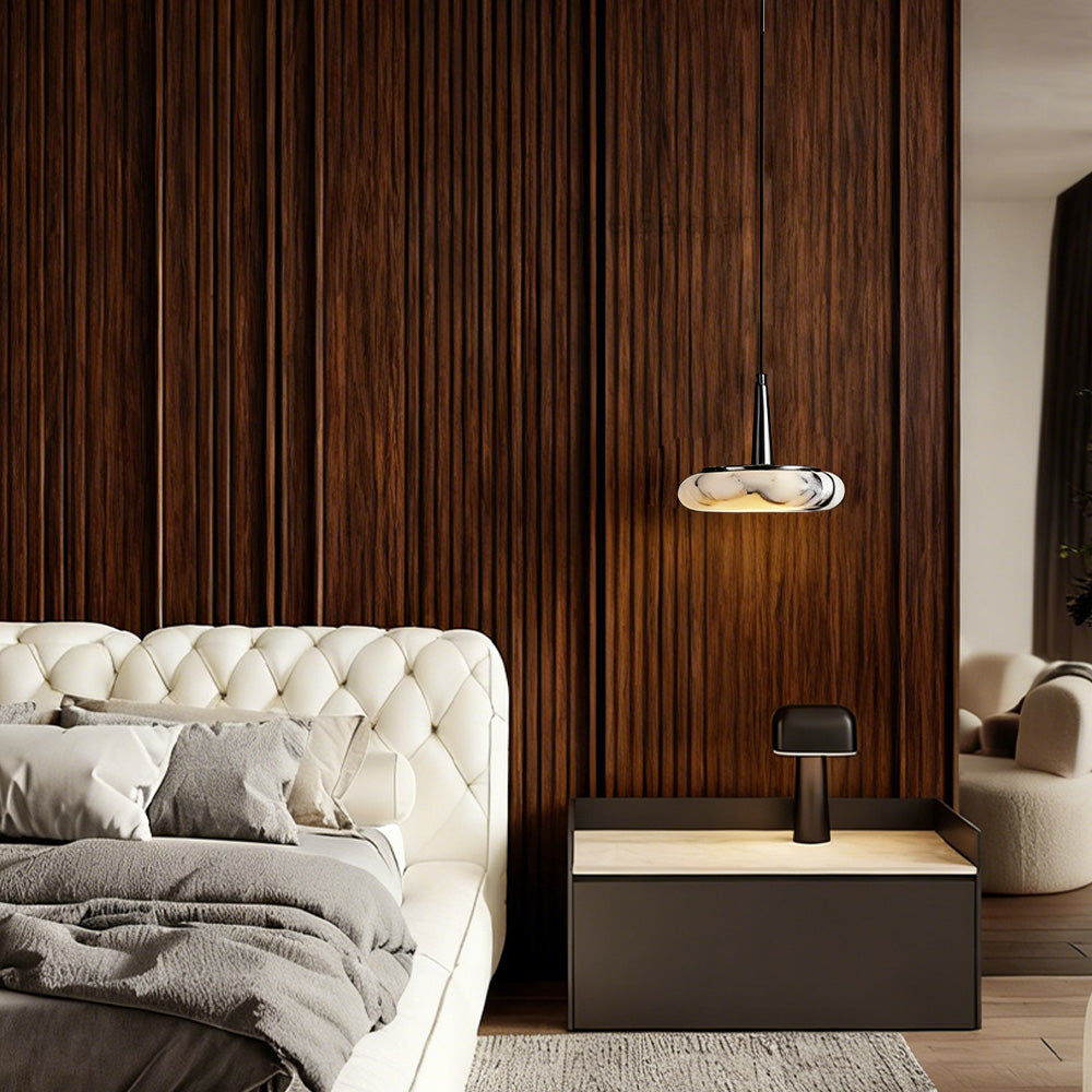 Vitrella Low-Profile Disc Marble Pendant - thebelacan