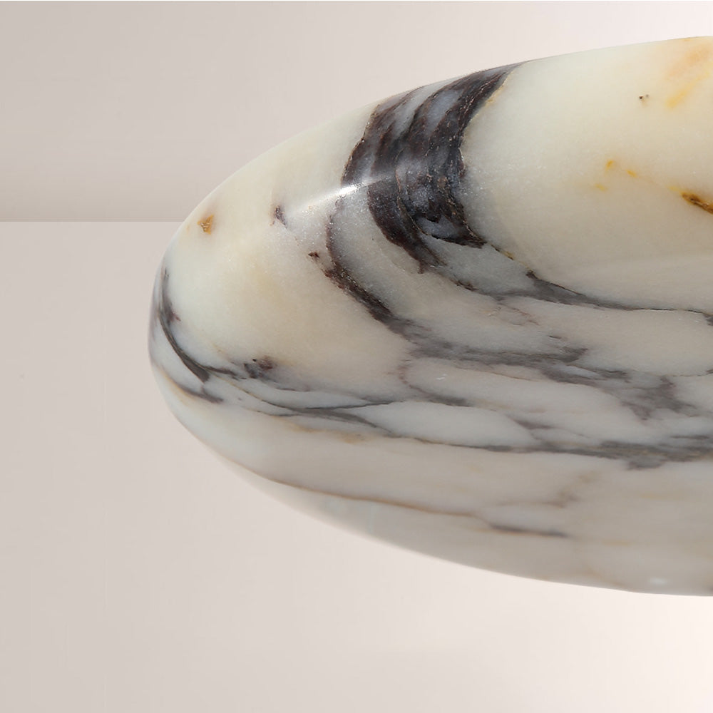 Vitrella Low-Profile Marble-Effect Linear Pendant(1/2/3-Head) - thebelacan