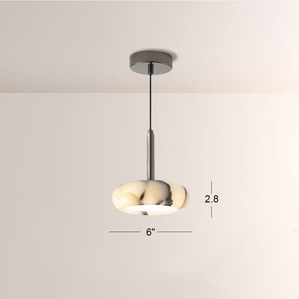 Vitrella Marble-Effect Pendant Light(1/2/3-Head) - thebelacan