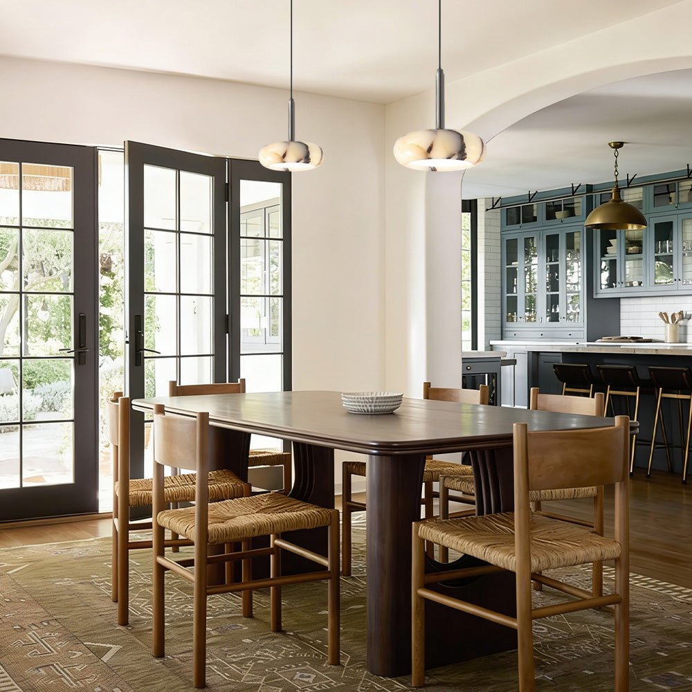 Vitrella Marble-Effect Pendant Light(1/2/3-Head) - thebelacan