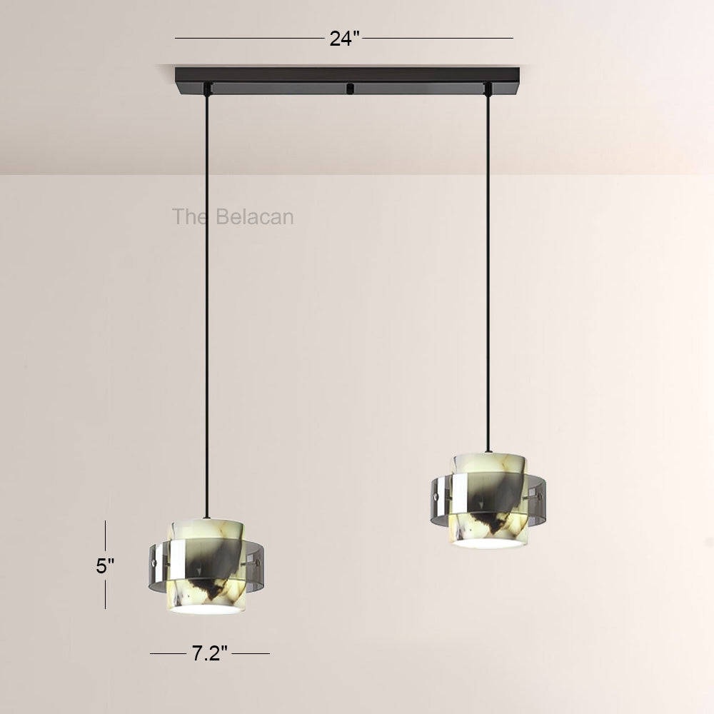 Vitrella Marble Cylinder Pendant(1/2/3-Head) - thebelacan