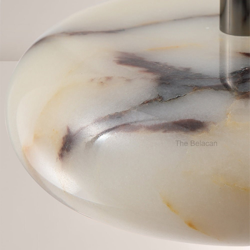 Vitrella Oval-Marble Disc Pendant - thebelacan