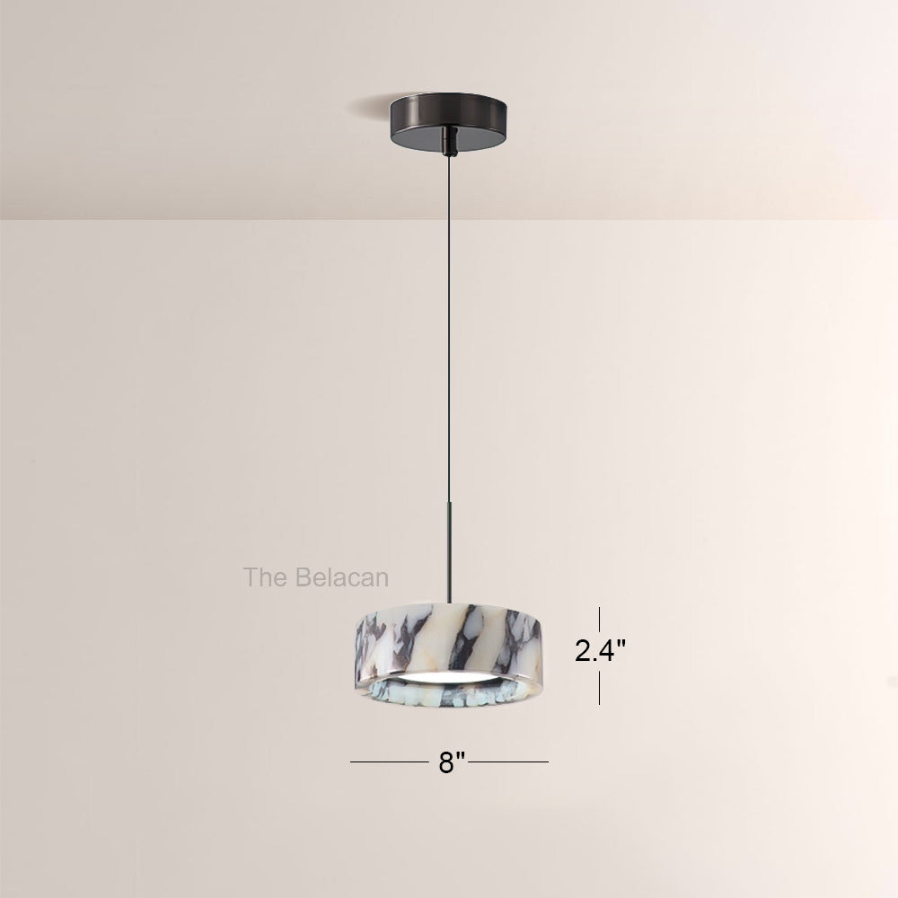 Vitrella Ring-Shade Marble Pendant - thebelacan
