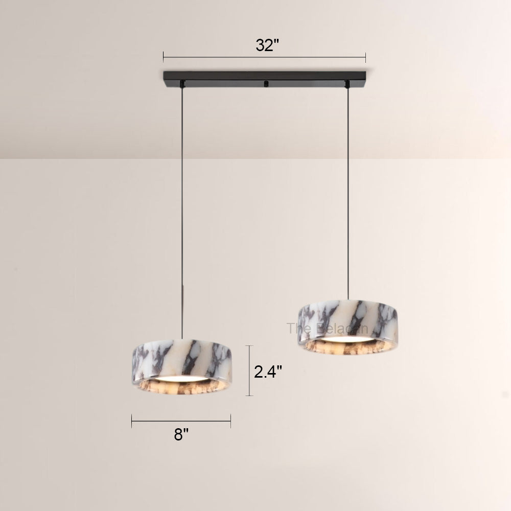 Vitrella Ring-Shaped Marble Pendant(2/3-Head) - thebelacan