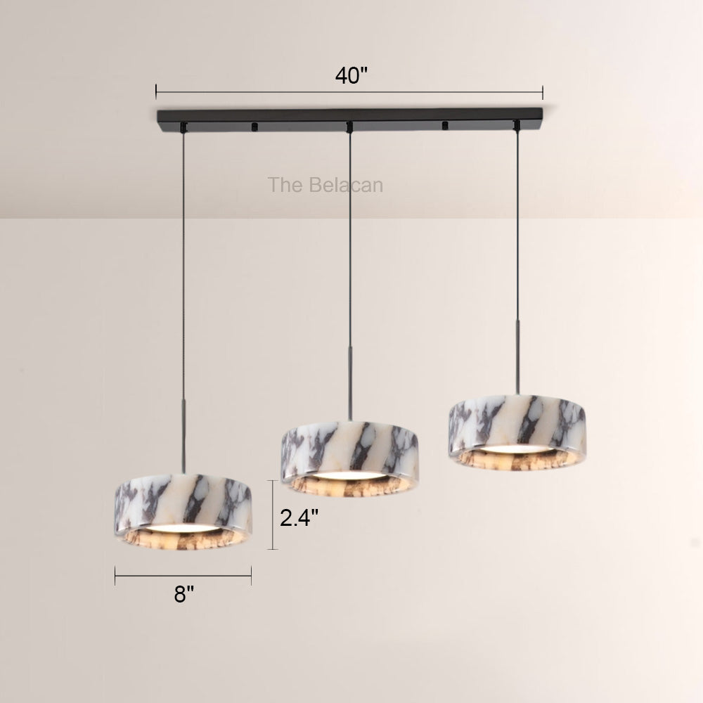 Vitrella Ring-Shaped Marble Pendant(2/3-Head) - thebelacan