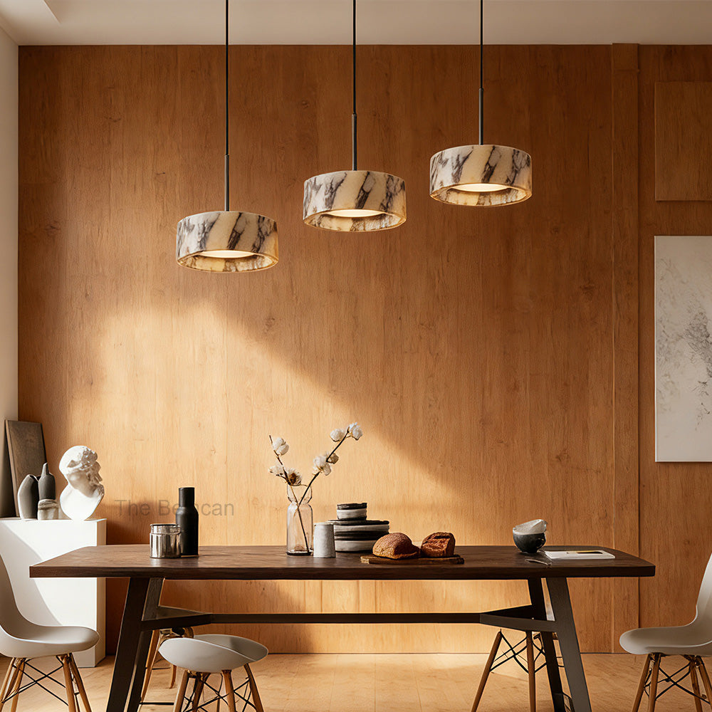 Vitrella Ring-Shaped Marble Pendant(2/3-Head) - thebelacan