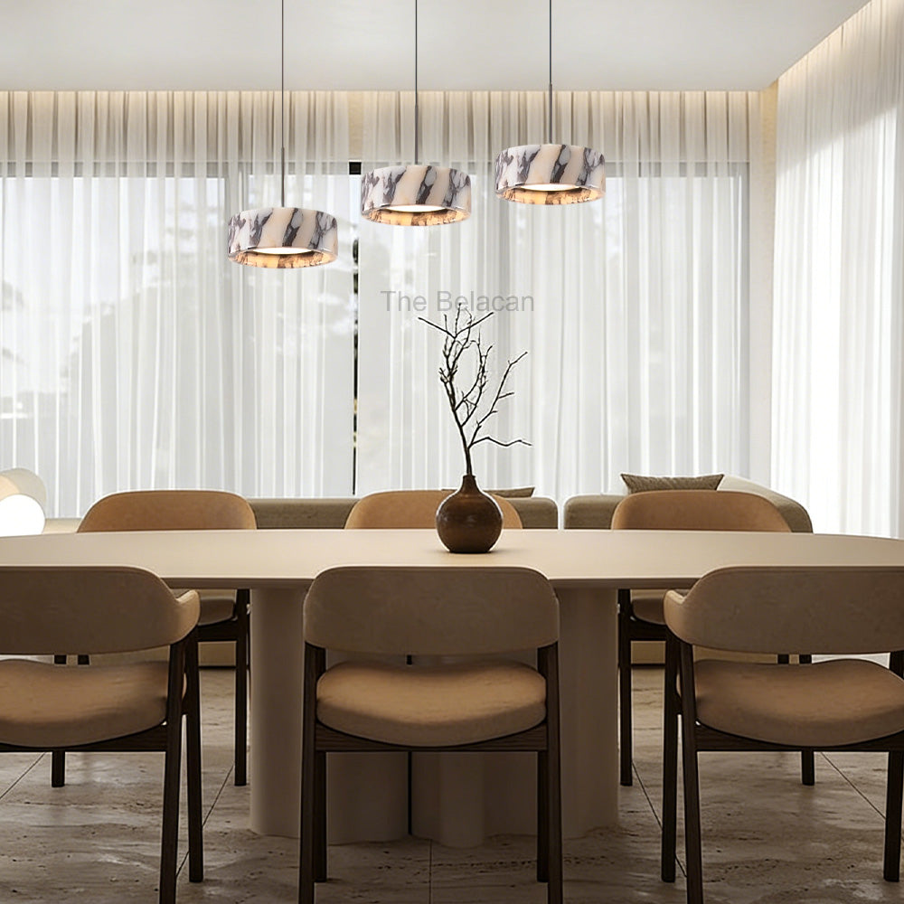 Vitrella Ring-Shaped Marble Pendant(2/3-Head) - thebelacan