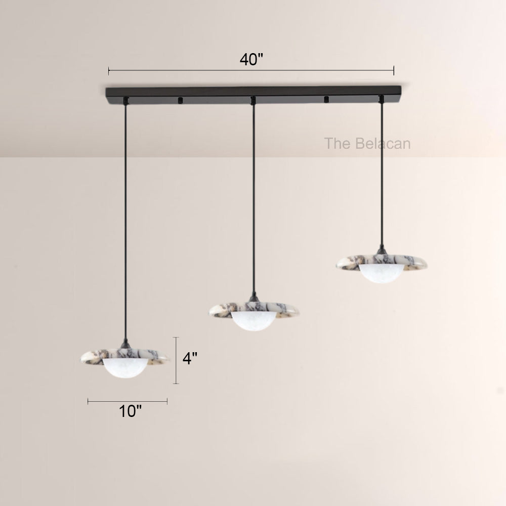 Vitrella Saucer Globe Marble Chandelier - thebelacan