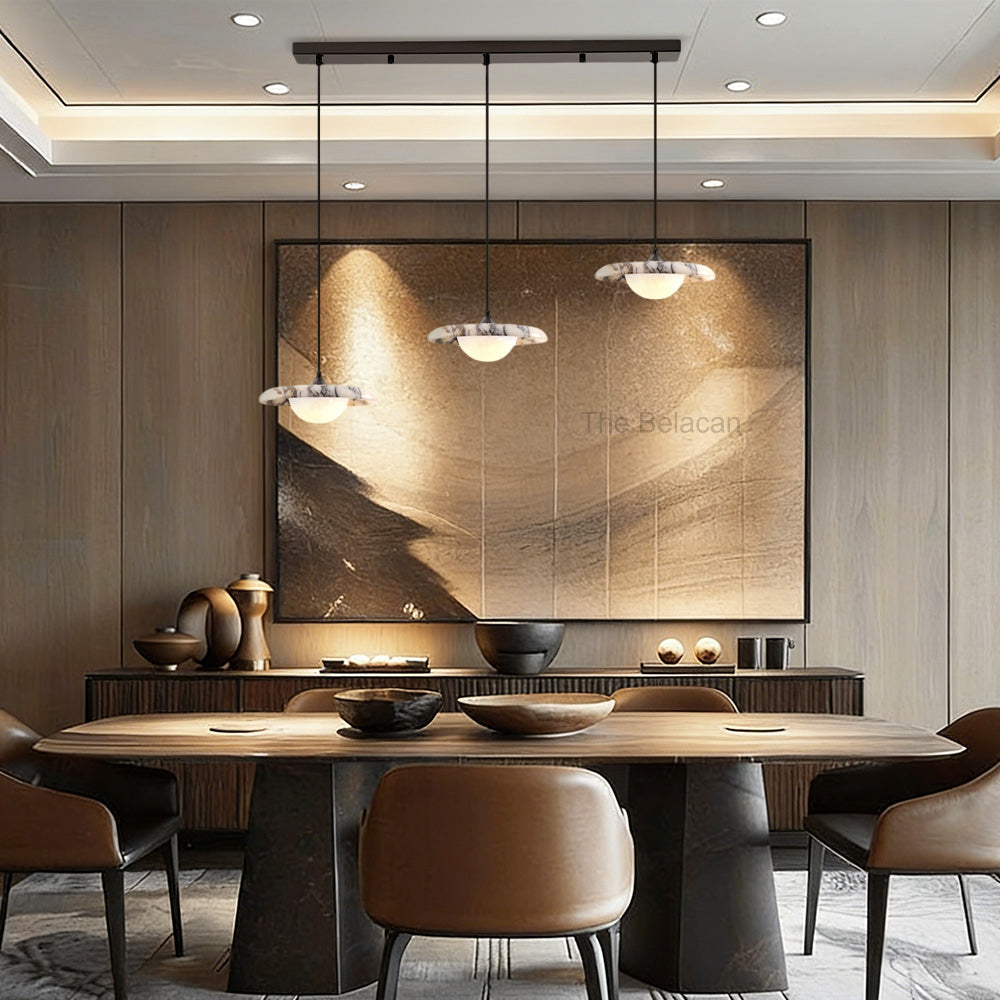 Vitrella Saucer Globe Marble Chandelier - thebelacan