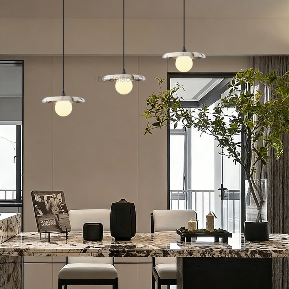 Vitrella Saucer Globe Marble Chandelier - thebelacan