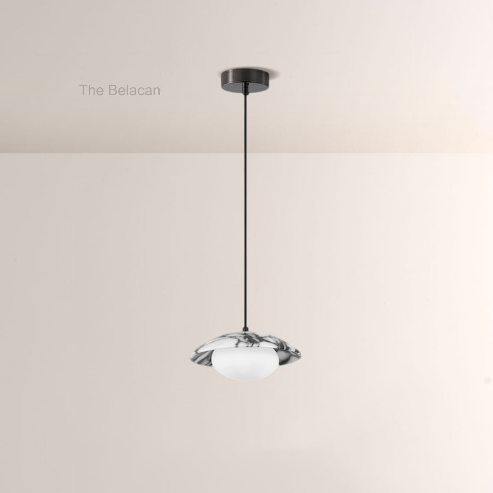 Vitrella Saucer-Shaped Marble Pendant(1/2/3-Head) - thebelacan