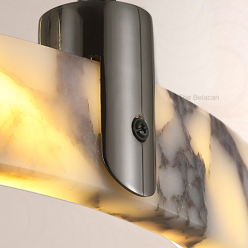 Vitrella Single-Ring Marble Chandelier - thebelacan