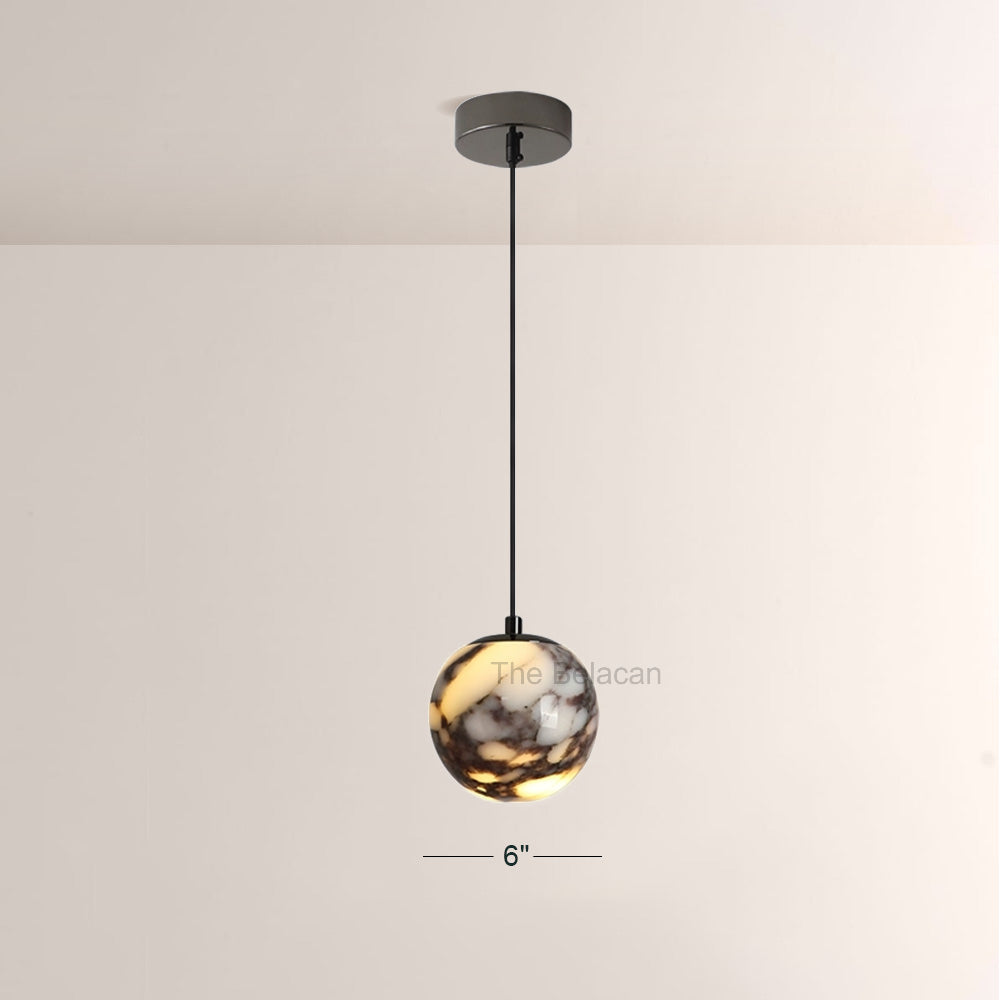 Vitrella Spherical Marble Pendant - thebelacan