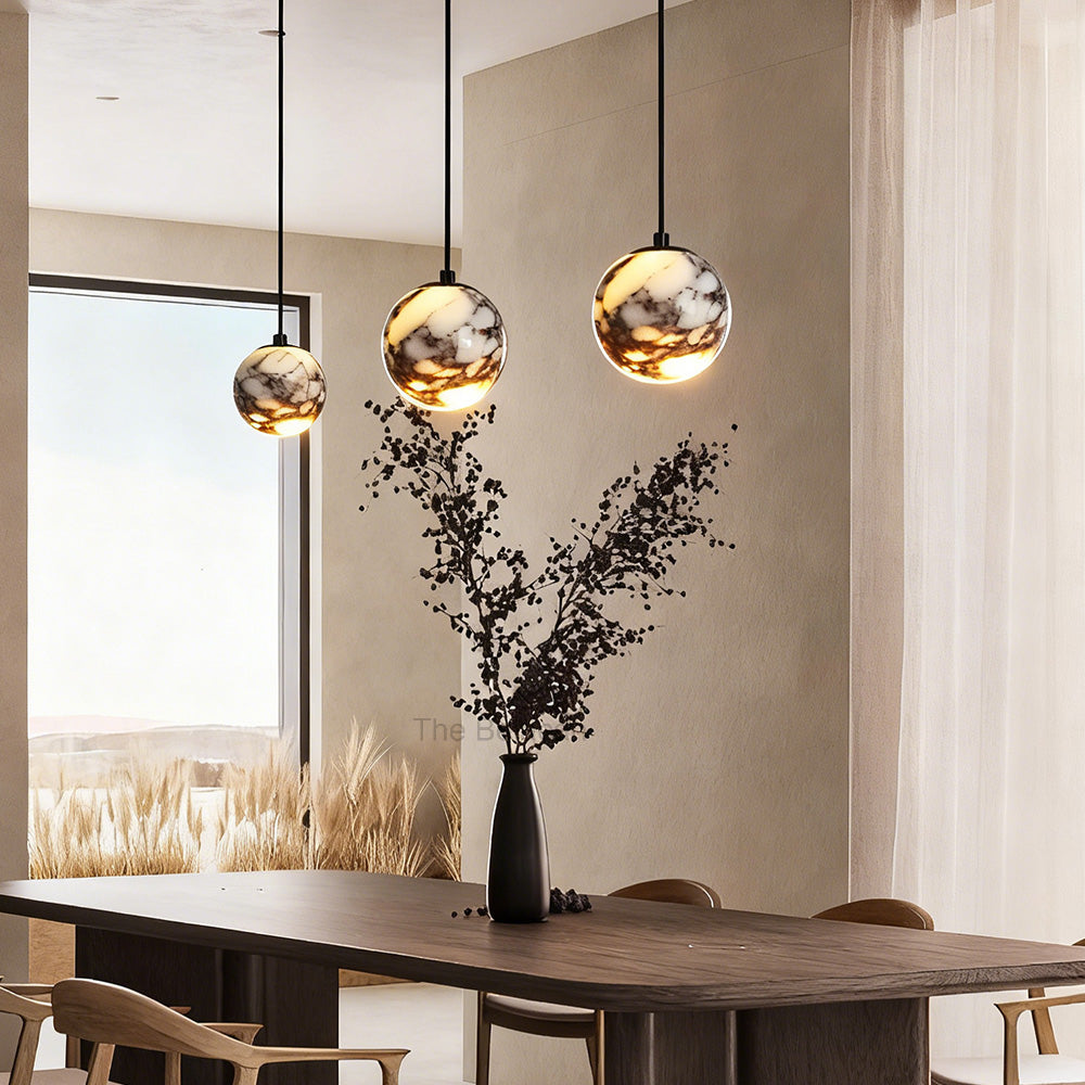 Vitrella Spherical Marble Pendant - thebelacan
