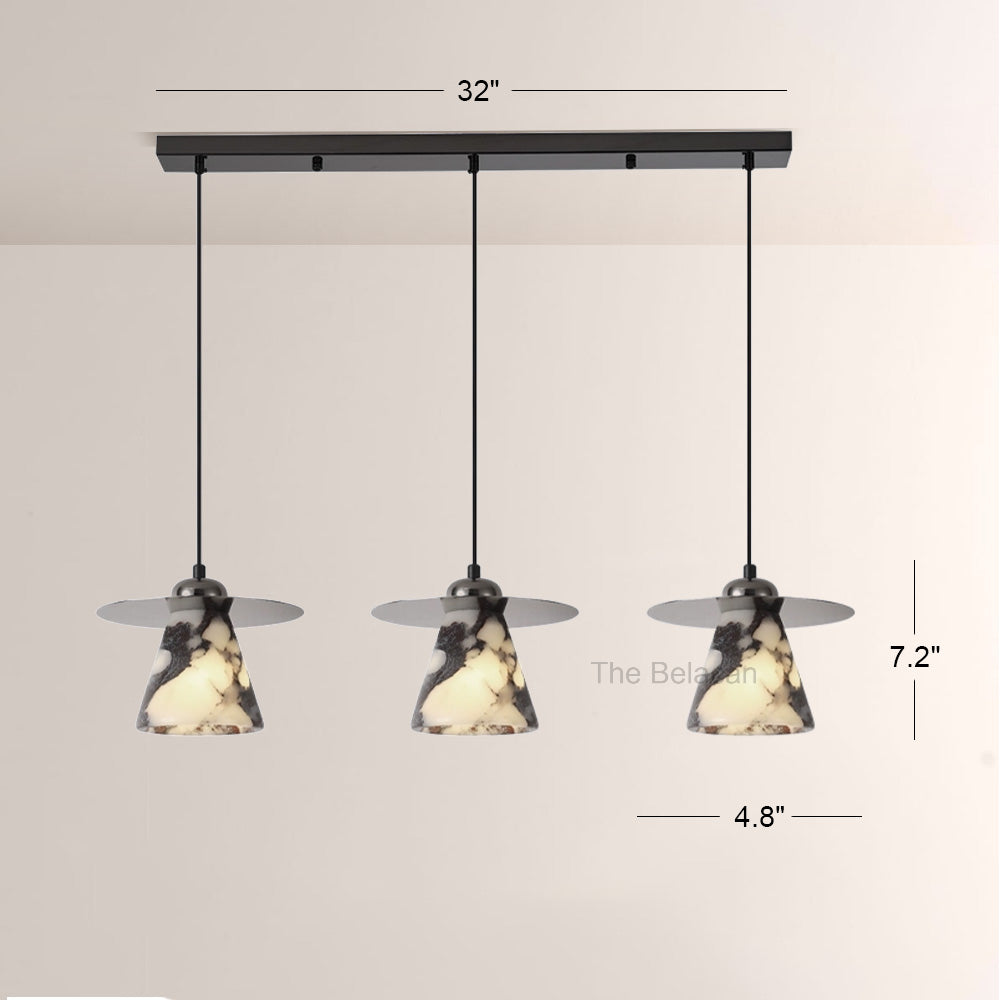 Vitrella Tapered Marble Pendant(1/3-Head) - thebelacan