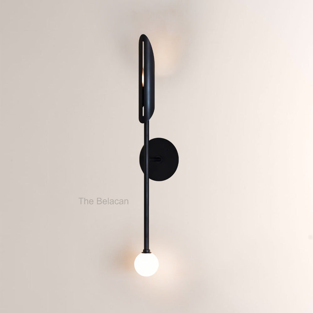 Voyant Sculptural Arc Globe Wall Sconce - thebelacan