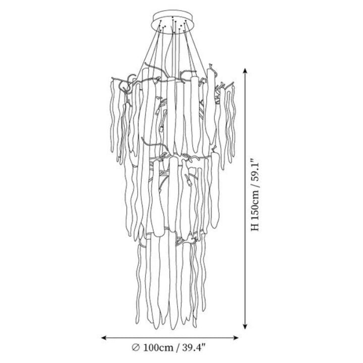 Waterfall Crystal Branch Chandelier - thebelacan