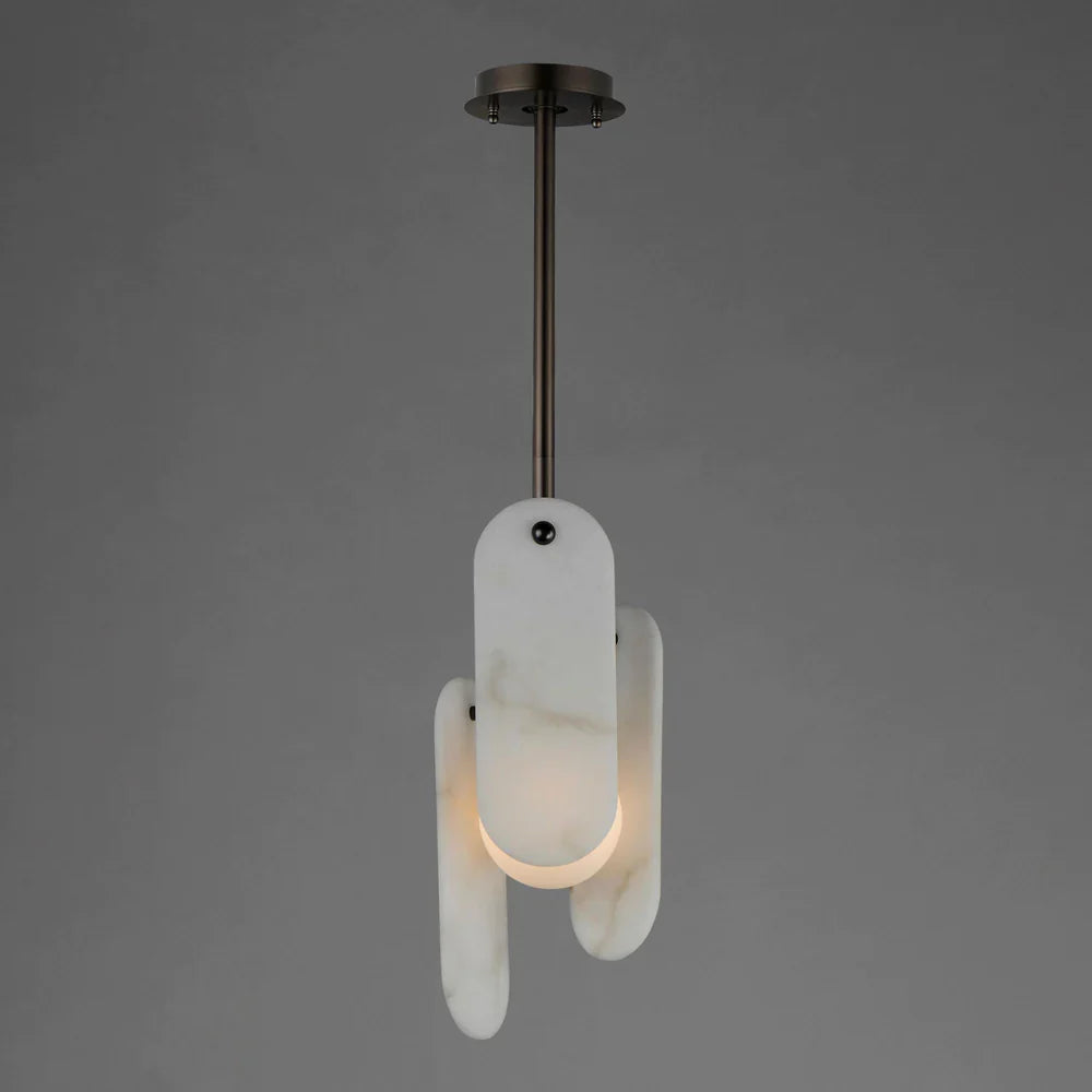 Studio M Alabaster Megalith Single Pendant - thebelacan