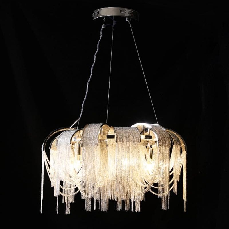 Alisa Luxury Aluminum Chain Tassel Chandelier - thebelacan