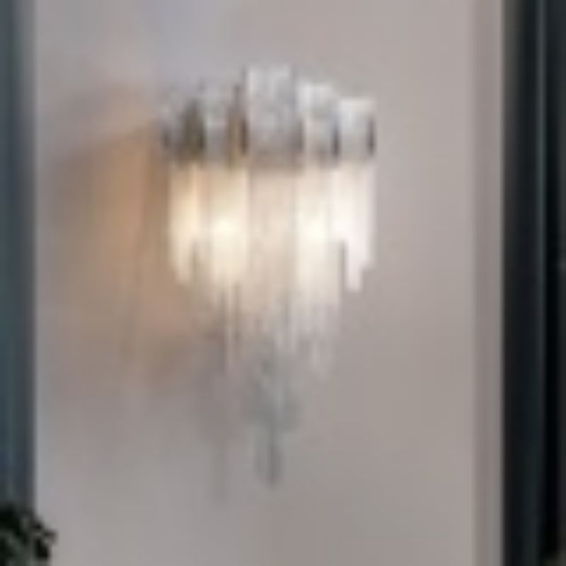 Alisa Luxury Plated Aluminum Chain Tassel Wall Sconce - thebelacan