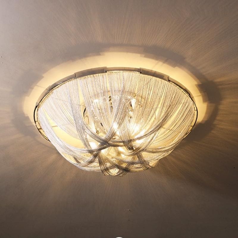 Alisa Luxury Aluminum Chain Tassel Flushmounts - thebelacan