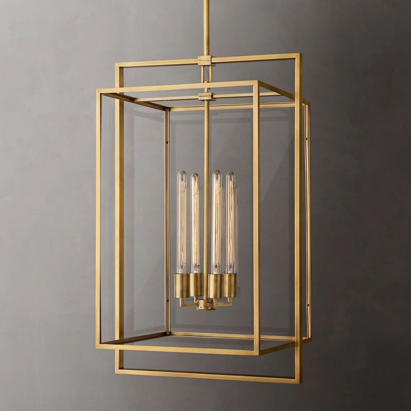 Beckman Glass Lantern Modern Pendant - thebelacan