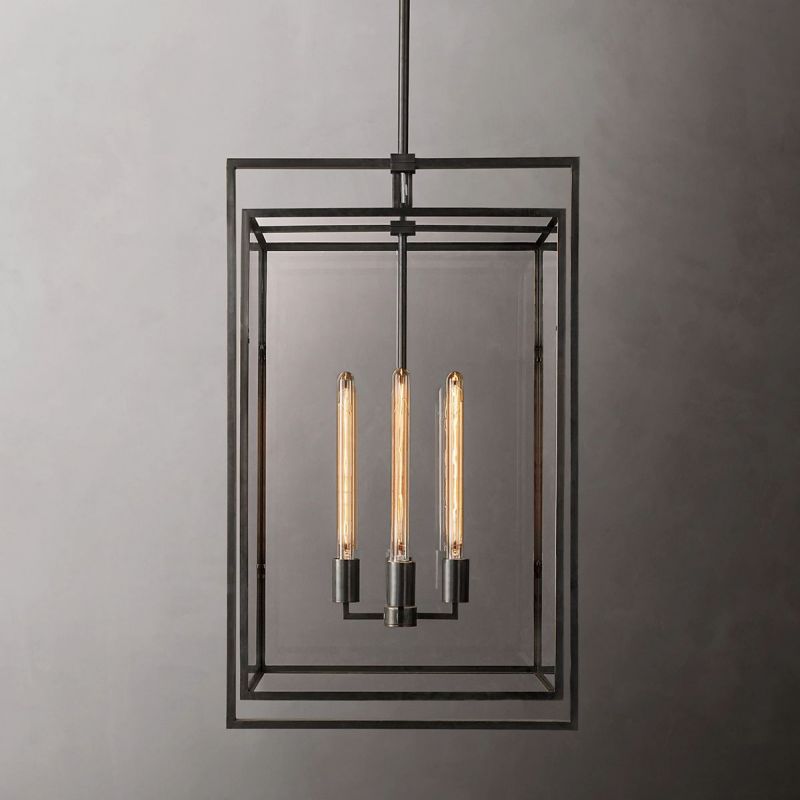 Beckman Glass Lantern Modern Pendant - thebelacan