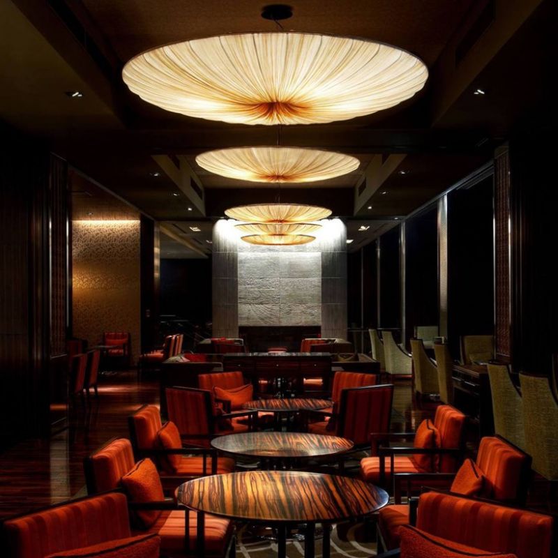 Silk Over Metal Living Room Chandelier - thebelacan