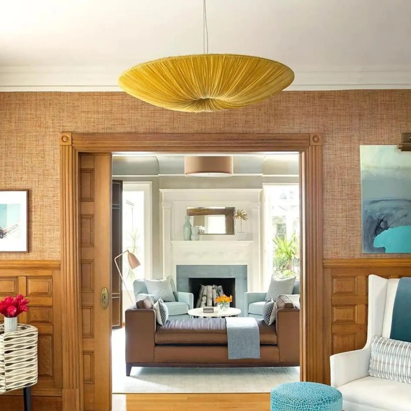 Silk Over Metal Living Room Chandelier - thebelacan