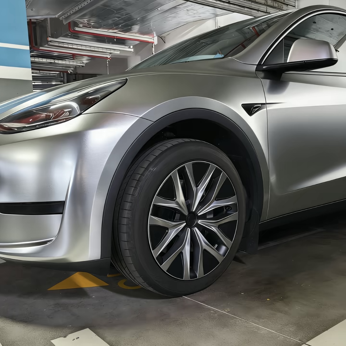 19" Wheel Hub Caps (Set of 4) for Tesla Model Y – Full Coverage Aero Wheel Covers