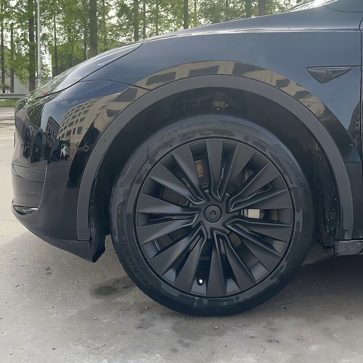 19" Wheel Hub Caps (Set of 4) for Tesla Model Y – Full Coverage Aero Wheel Covers