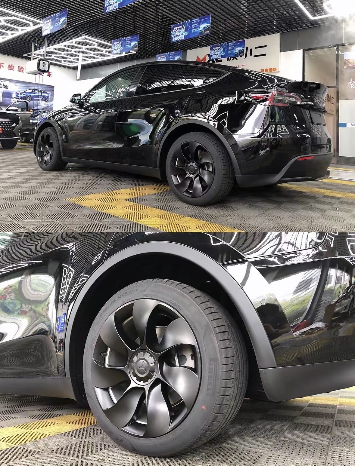 19" Wheel Hub Caps (Set of 4) for Tesla Model Y – Full Coverage Aero Wheel Covers