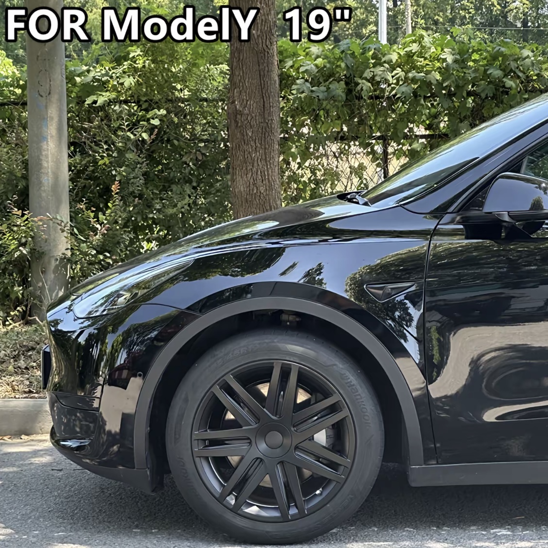 19" Wheel Hub Caps (Set of 4) for Tesla Model Y – Full Coverage Aero Wheel Covers