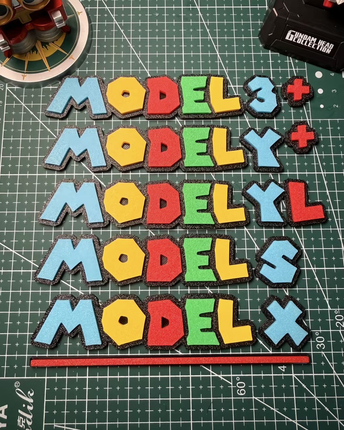 Custom Letter Emblem Badge for Tesla Model 3 / Model Y / Model X / Model S – Personalized Car Logo Decal