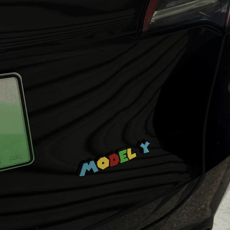 Custom Letter Emblem Badge for Tesla Model 3 / Model Y / Model X / Model S – Personalized Car Logo Decal