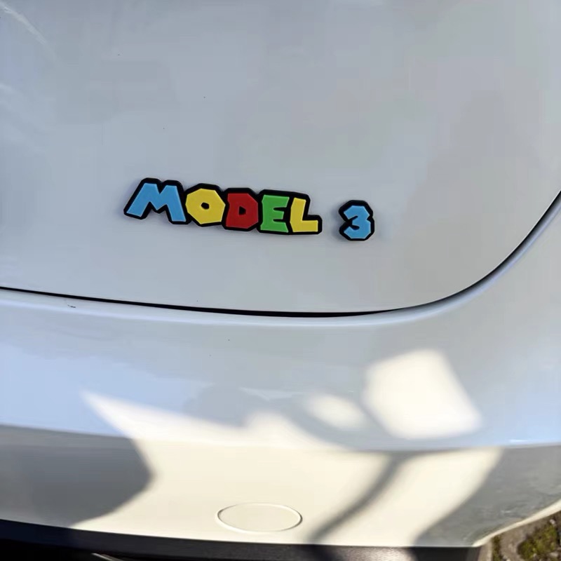 Custom Letter Emblem Badge for Tesla Model 3 / Model Y / Model X / Model S – Personalized Car Logo Decal