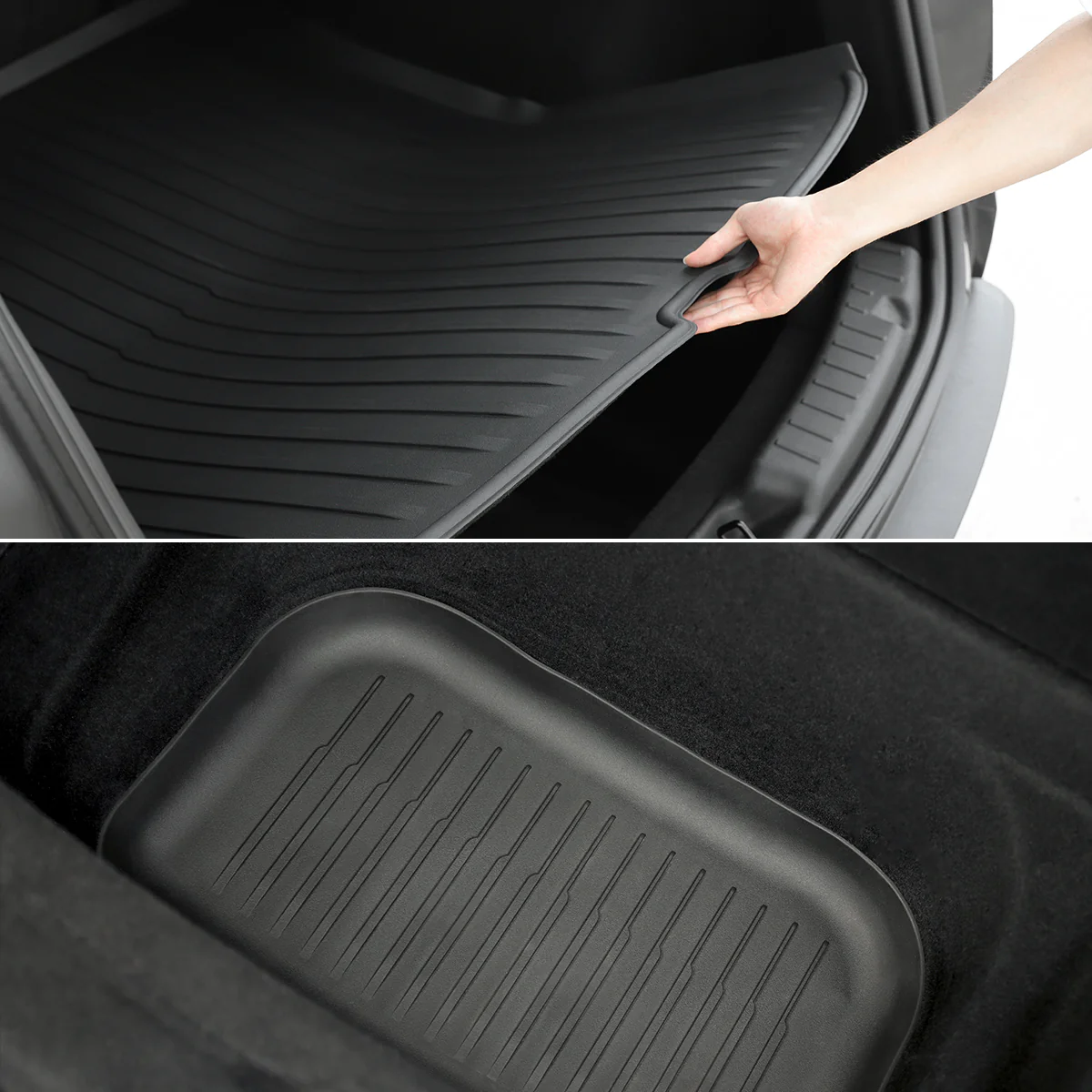 Premium All-Weather Trunk Liner with Seatback Protectors for Tesla Model Y Juniper (Full Set) – Waterproof Cargo Mat Interior Protection